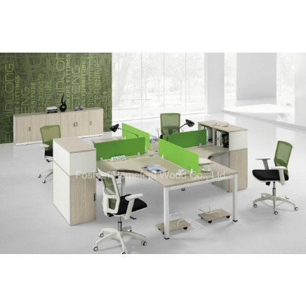 High Class Fashion Color Style Workstation with Side Cabinet (HF-CA004)