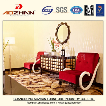 High Class Solid Wood Hotel Living Room Chair