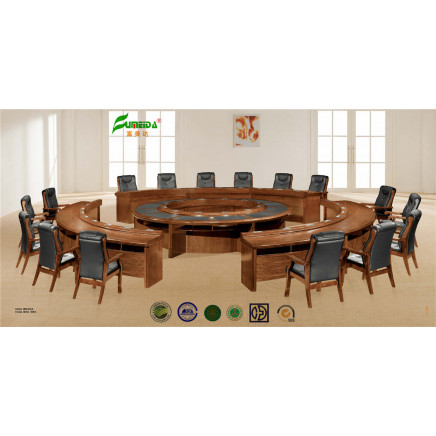 High End MDF Faced with Wood Veneer Square Conference Table