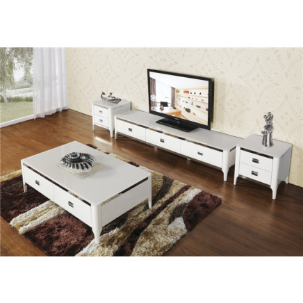 High Gloss Stainless Steel Coffee Table (CJ-193A)