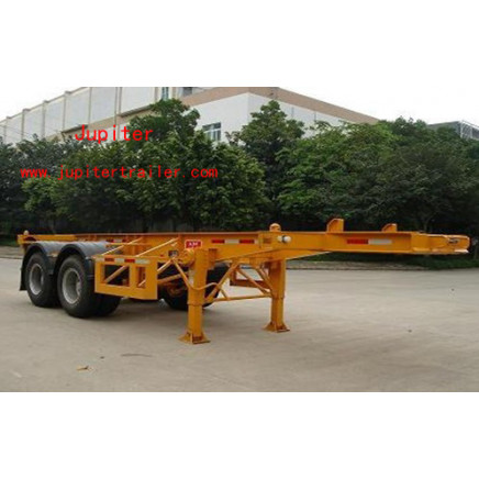 High Quality 20ft Two-Axle Skeleton Container Semi Trailer for Sale
