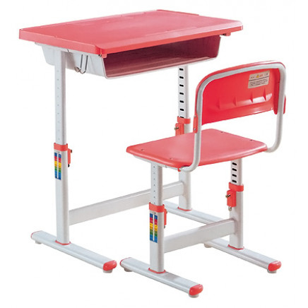 High Quality Adjustable Pink Cute Desk for Girls Single Desk and Chair