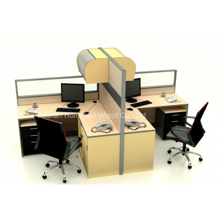 High Quality Maple Grain Workstation with Rolling Door Cabinet (HF-YZ061)