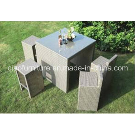 High Quality Outdoor Furniture Rattan Bar Table and Chairs