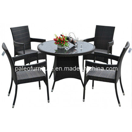 High Quality Outdoor Rattan Dining Table and Chair (PAD-1318)