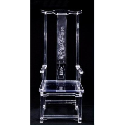 Home Furniture Acrylic Dining Chair with Armrest