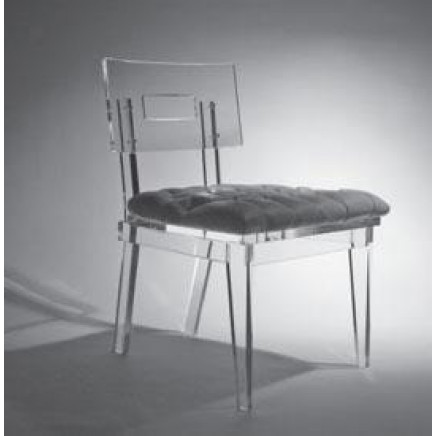 Home Furniture Clear Lucite Dining Chair with Cushion