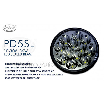 Hot Sale 5" 36W Round LED Driving Light for Truck