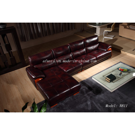 Hot Sale European Style Living Room/Home Furniture Sectional Leather Sofan811)