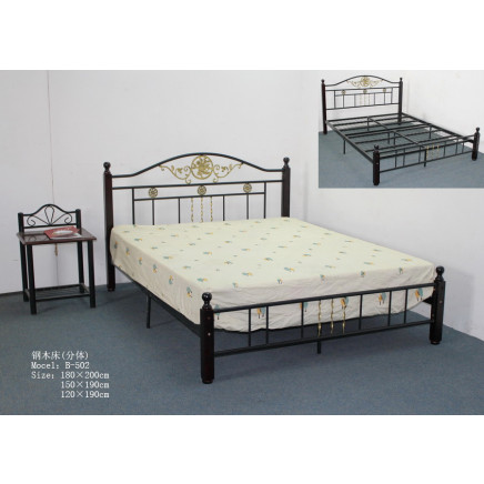 Hot Sell Bedroom Furniture Steel Flat Bed (B-502#)