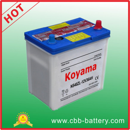 Hot Sell Dry Cell Car Battery Ns40zl-12V 36ah