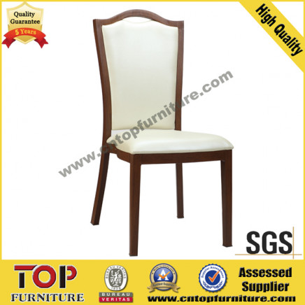 Hotel Wood Look Restaurant Metal Dining Chair