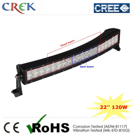 IP68 CREE 120W Curved LED Light Bar 22'' Inch LED Work Driving Light (CK-BC22003C)