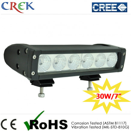 IP68 CREE LED Light Bar 30W 7" with 5W Per LED (CK-BC10605)