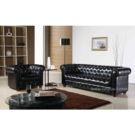 Italian European Modern Classical Hotel Office Leather Sofa
