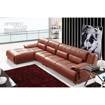 Italian Leather Corner Sofa Set Furniture (Z2865)