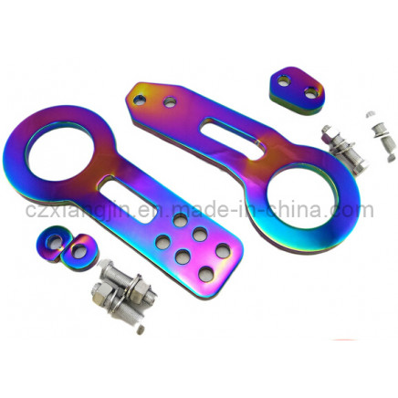 Jdm for Honda Front +Rear Neo Chrome Aluminum Tow Hooks