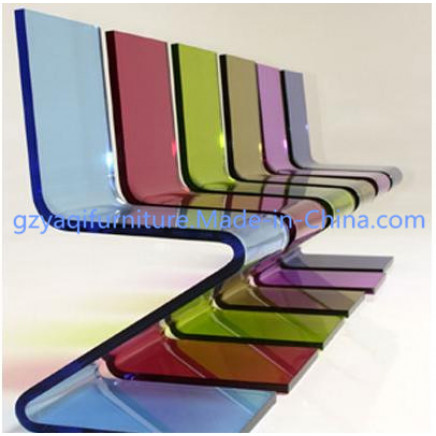 Kc004 Colored Z-Shaped Acrylic Chair