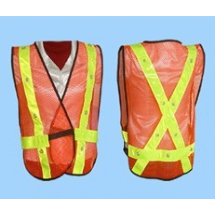 LED Reflective Safety Vest, 100% Polyster With High Bright Reflective Tape
