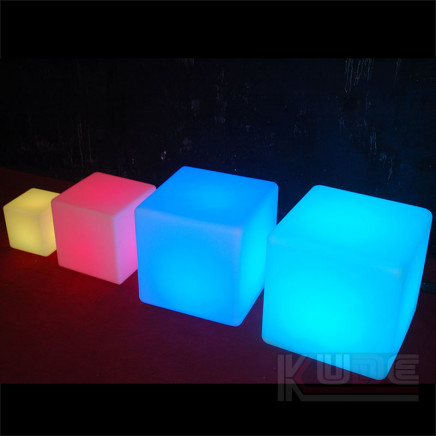 LED Stool Cube Seat Chair Light Lights Lamp