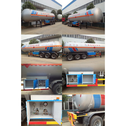 LPG Tank Trailer 40000~60000 Liters, LPG Gas Truck Trailer