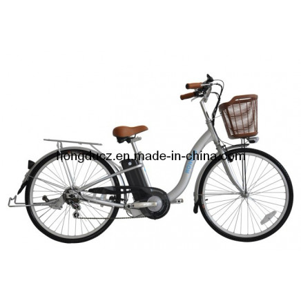 Lady Electric Bicycle with Basket for Shopping (TDF06Z-1213)