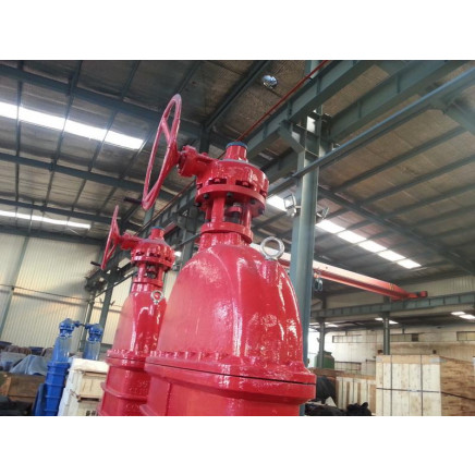 Large Size National Standard Bevel Gear Drive Soft Seal Gate Valve