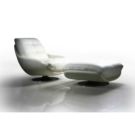 Leather Leisure Sofa & Footrest