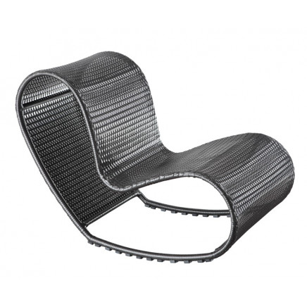Leisure Modern Outdoor PE Rattan Rocker Chair