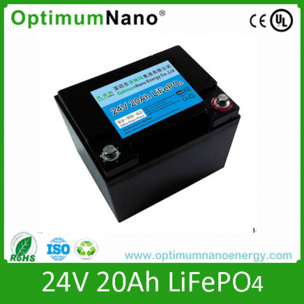 Lithium Battery 24V 20ah Solar LiFePO4 Battery