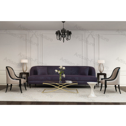 Living Area Purple Sofa with Sofa Chair (JP-sf-334)