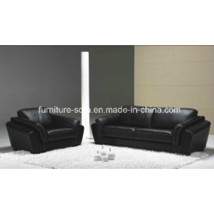 Living Room Black Chinese Leather 123seater Sofa (SF07)