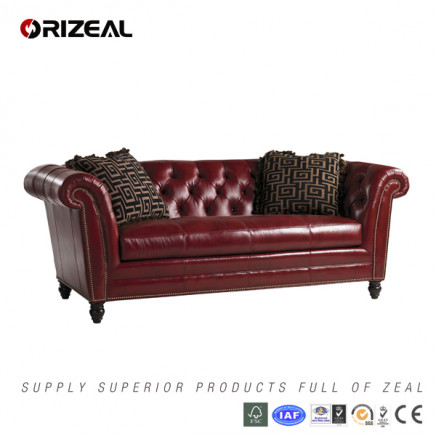 Living Room Bridgewater Leather Sofa (OZ-SF-041)