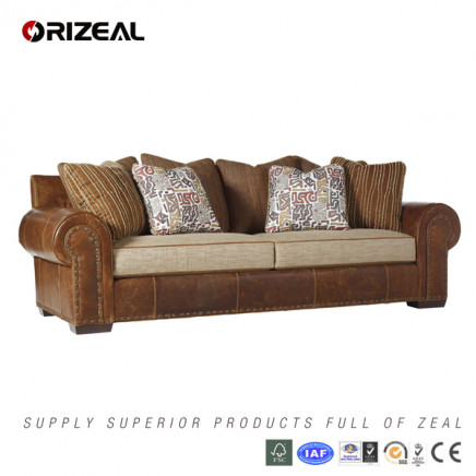 Living Room Ellerston Leather Sofa (OZ-SF-039)