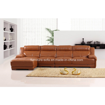 Living Room Furniture Chinese Leather Top Leather Sofa (B86)