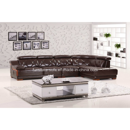 Living Room Furniture Modern Corner Leather Sofa (B96)