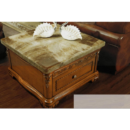 Living Room Furniture Wooden with Marble Tea Table (TM-823)