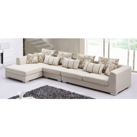 Low Back Living Room Furniture Fabric Corner Sofa (RFT-2060)