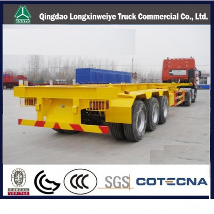 Lowest Price Tri Axles Skeleton Container Semi-Trailer