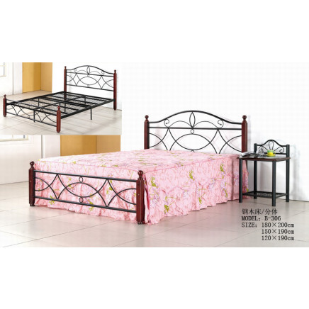 Luxury Bedroom Steel Metal Bed (B-306#)