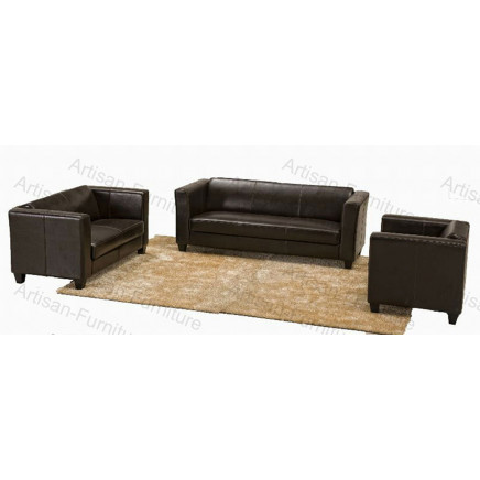 Luxury Italian Genuine Leather Sofa Set for Office Furniture (JP-sf-183)