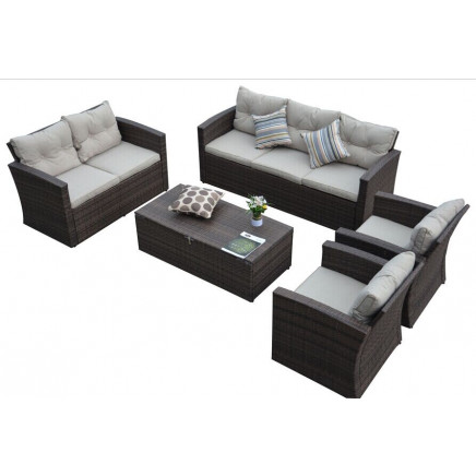 Luxury Round Garden Outdoor Patio Wicker Rattan Sofa (PAS-1503)
