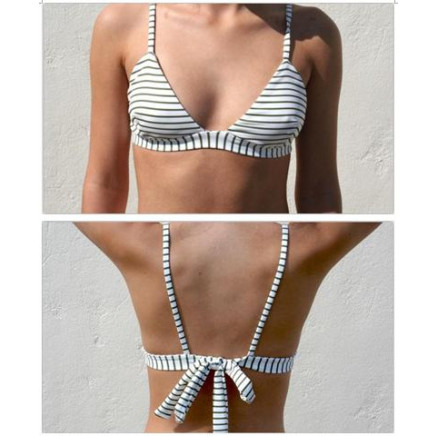 Lycra Triangl Bikini, Bandage Tieing Bow Around Neck or Around Band