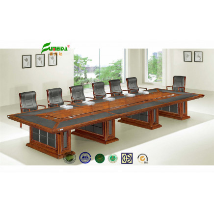 MDF High End Wood Veneer PU Cover Conference Table
