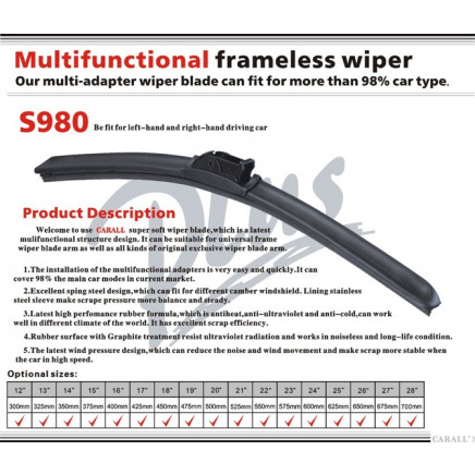 Malti-Function with Ten Adaptor Wiper Blade (S980)