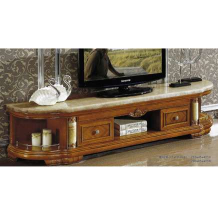 Marble TV Stand with Oak Veneered (TM-01)