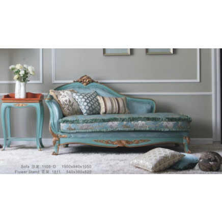 Mediterranean Style Fabric Queen Sofa (1105-D)