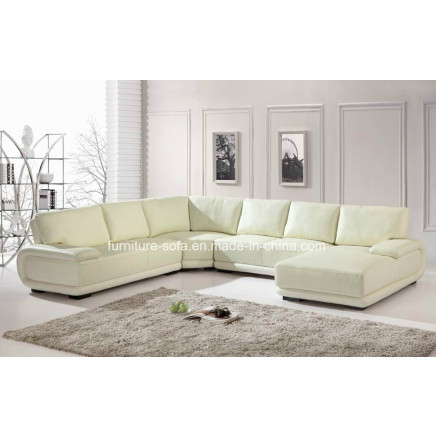 Medium Back European Style Corner Leather Sofa (S047)