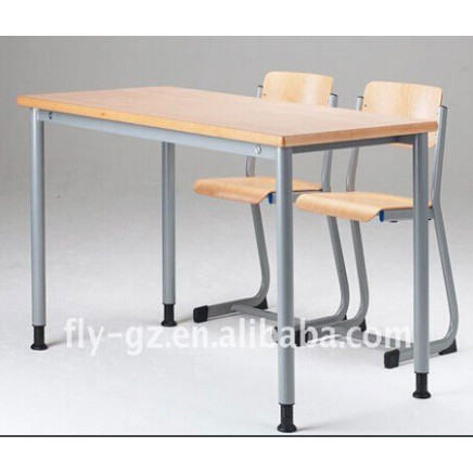 Metal Legs Classroom Furniture Double Student Desk and Chair