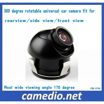 Mini Size 360 Degree Rotatable Car Side/Front /Rear View Camera CMOS/CCD with Wide Viewing Angle
